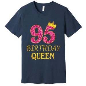 95 Years Old Birthday Present Queen Girl Shirt 95th Birthday Present Pink Premium T-Shirt