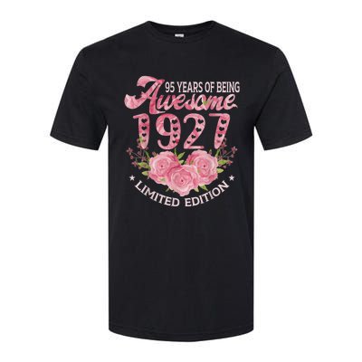 95 Year Old Pink Vintage 1927 bday gift 95th Birthday Present Wo Softstyle® CVC T-Shirt