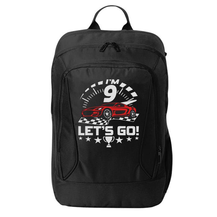 9 Year Old Race Car 9th Birthday Racing Racecar City Backpack