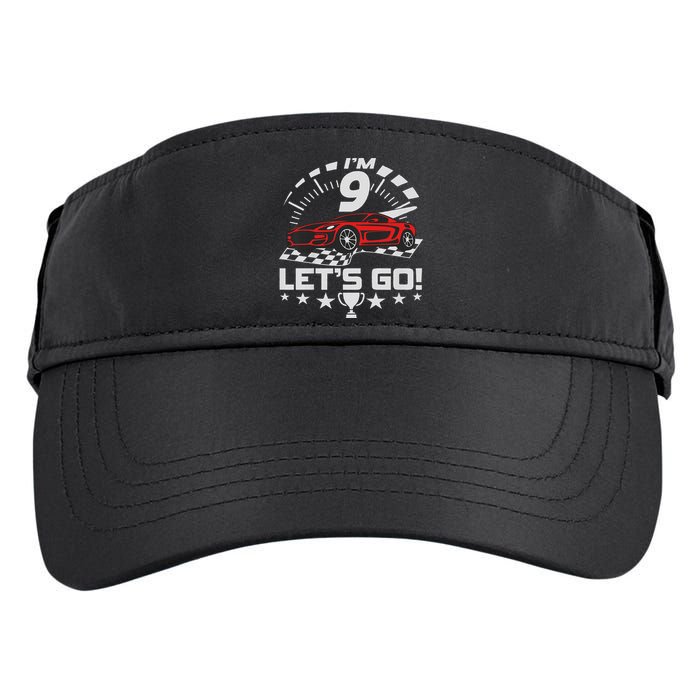 9 Year Old Race Car 9th Birthday Racing Racecar Adult Drive Performance Visor