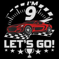 9 Year Old Race Car 9th Birthday Racing Racecar 16 in Basic Backpack