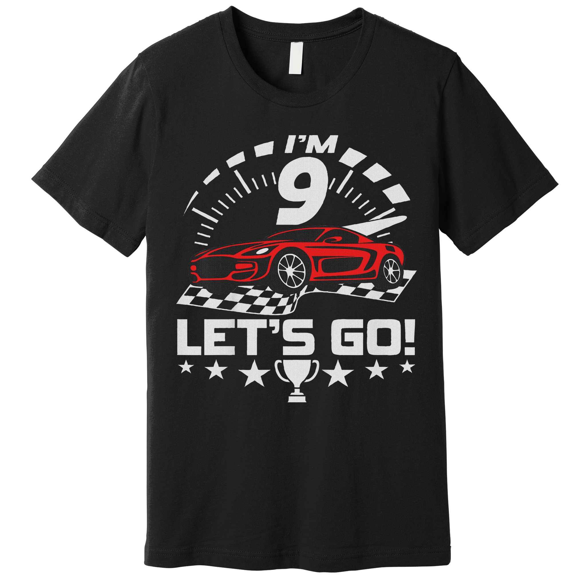 9 Year Old Race Car 9th Birthday Racing Racecar Premium T-Shirt