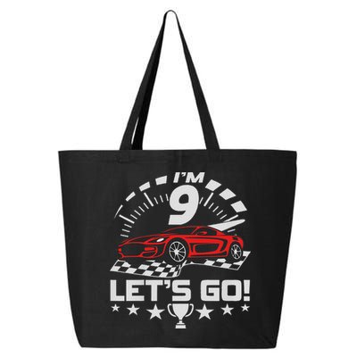 9 Year Old Race Car 9th Birthday Racing Racecar 25L Jumbo Tote