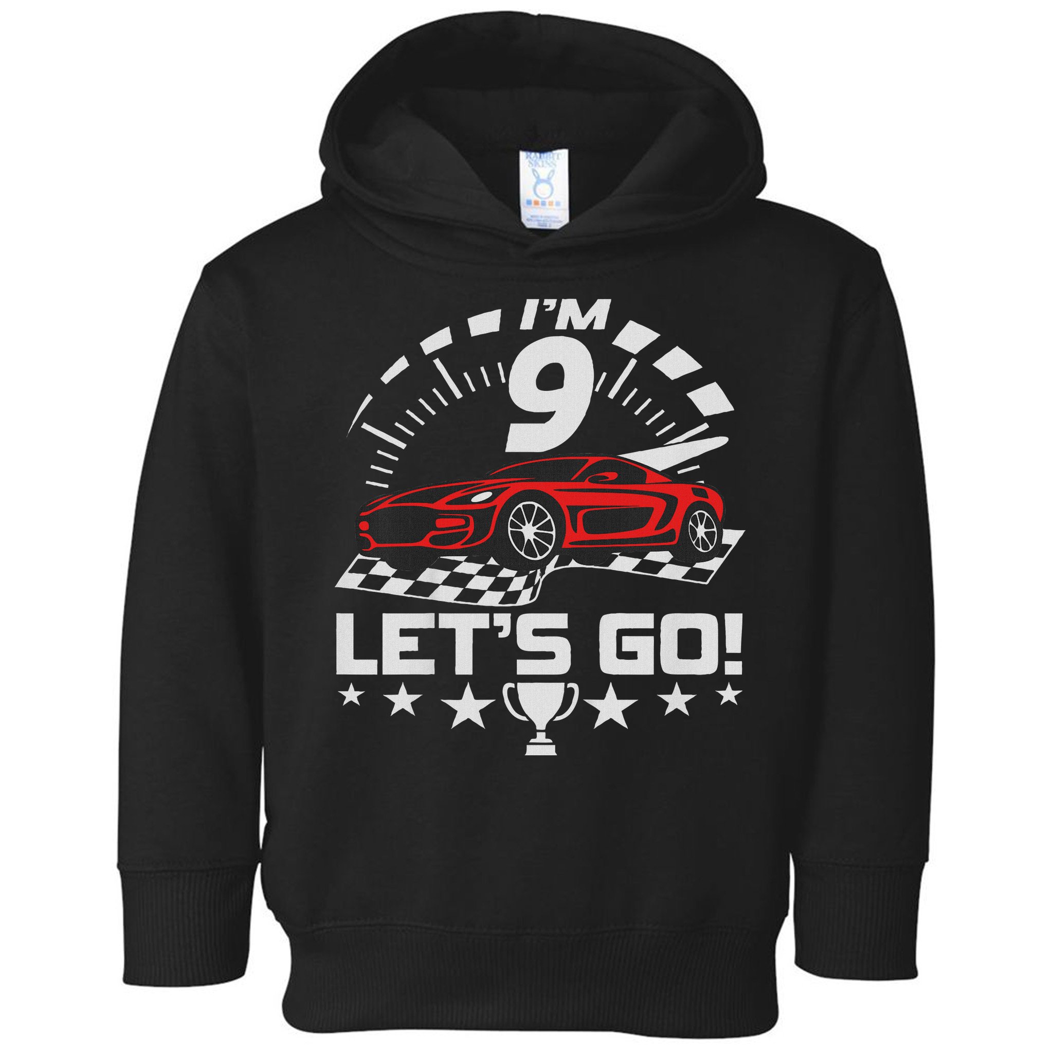 9 Year Old Race Car 9th Birthday Racing Racecar Toddler Hoodie