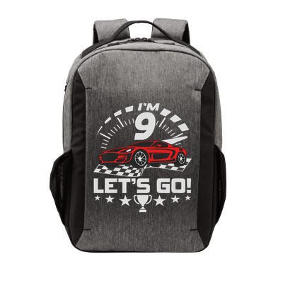 9 Year Old Race Car 9th Birthday Racing Racecar Vector Backpack