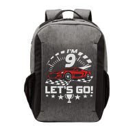 9 Year Old Race Car 9th Birthday Racing Racecar Vector Backpack