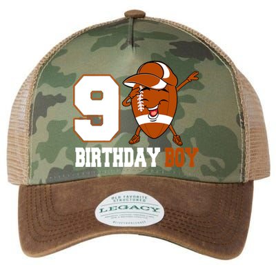 9 Year Old Gifts Dabbing Football 9th Birthday Boy Teens Legacy Tie Dye Trucker Hat