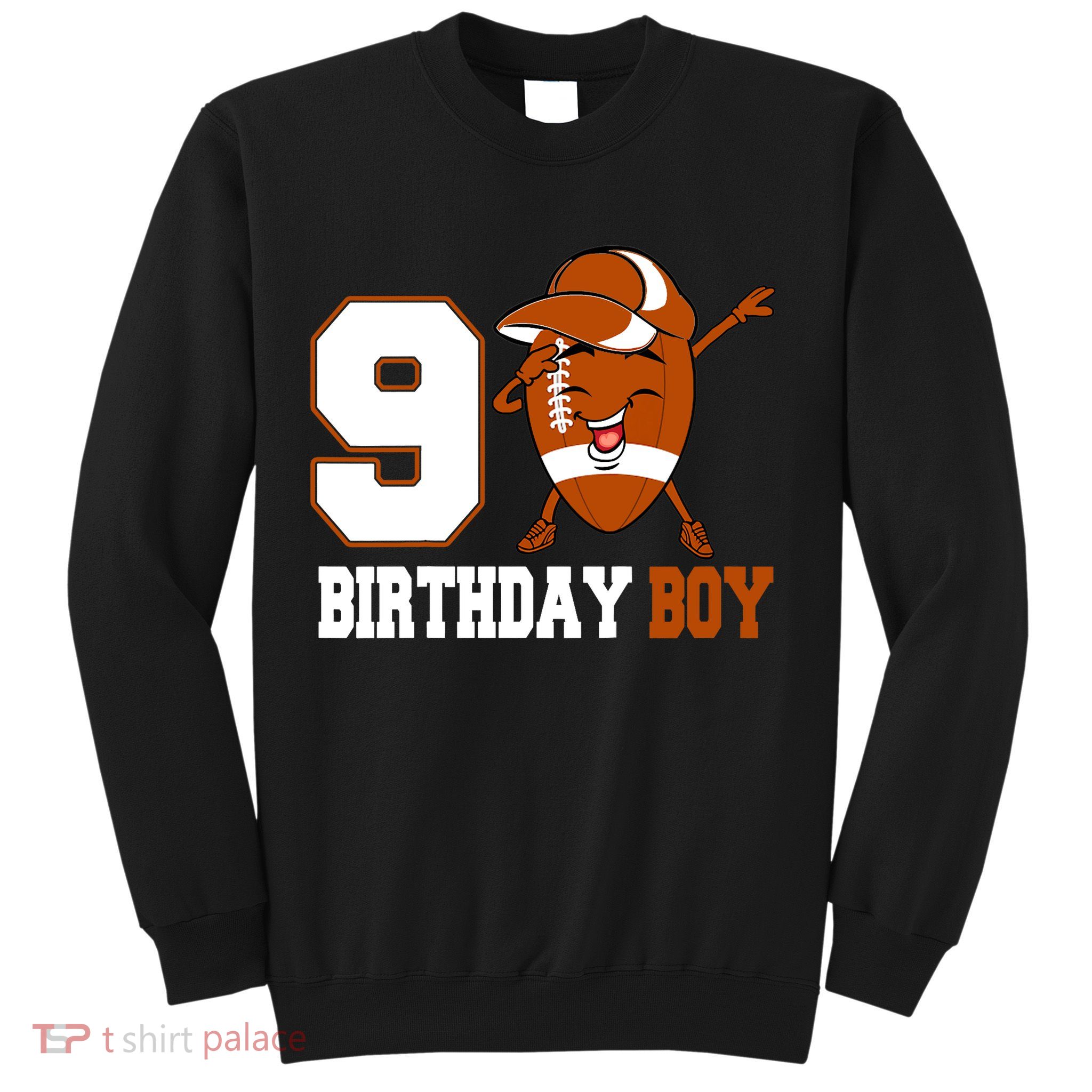 9 Year Old Gifts Dabbing Football 9th Birthday Boy Teens Sweatshirt