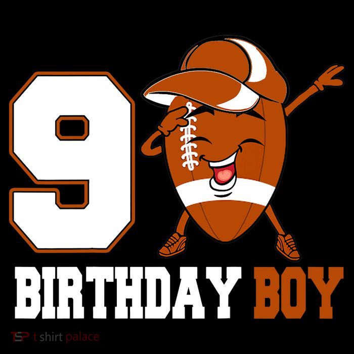 9 Year Old Gifts Dabbing Football 9th Birthday Boy Teens T-Shirt