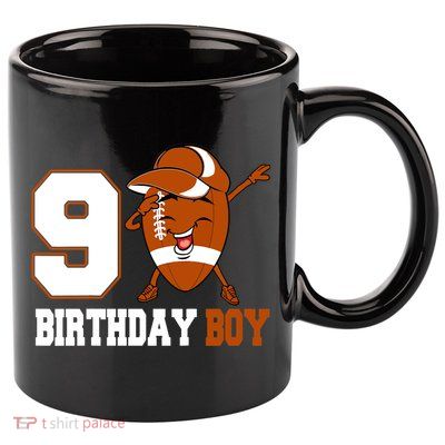 9 Year Old Gifts Dabbing Football 9th Birthday Boy Teens 11oz C Handle Ceramic Mug