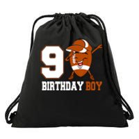 9 Year Old Gifts Dabbing Football 9th Birthday Boy Teens Drawstring Bag