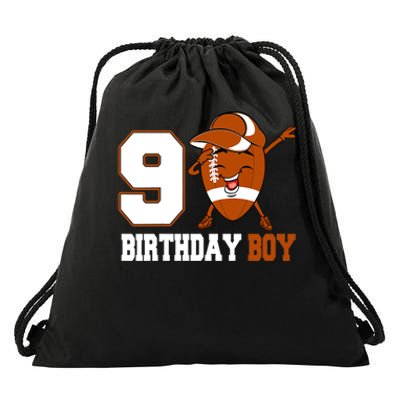 9 Year Old Gifts Dabbing Football 9th Birthday Boy Teens Drawstring Bag