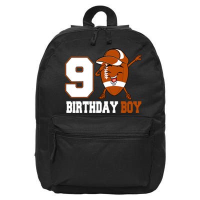 9 Year Old Gifts Dabbing Football 9th Birthday Boy Teens 16 in Basic Backpack