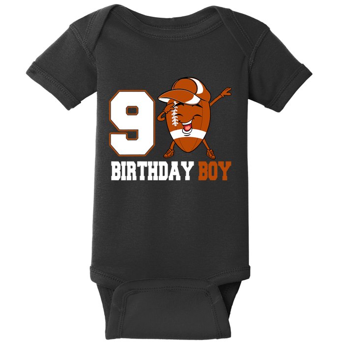 9 Year Old Gifts Dabbing Football 9th Birthday Boy Teens Baby Bodysuit