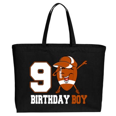 9 Year Old Gifts Dabbing Football 9th Birthday Boy Teens Cotton Canvas Jumbo Tote