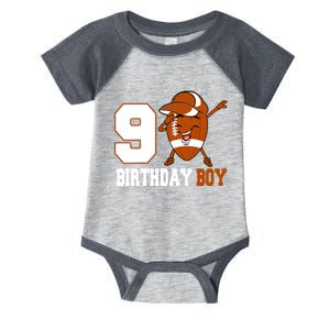 9 Year Old Gifts Dabbing Football 9th Birthday Boy Teens Infant Baby Jersey Bodysuit