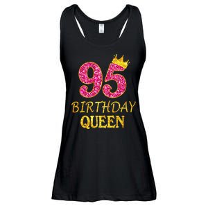 95 Years Old Birthday Queen Girl Shirt 95th Birthday Pink Ladies Essential Flowy Tank