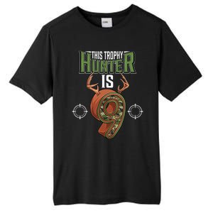 9 Year Old Hunting 9th Birthday Party Deer Hunter Tall Fusion ChromaSoft Performance T-Shirt