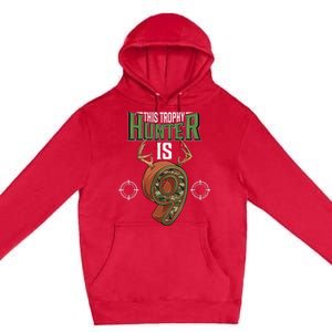 9 Year Old Hunting 9th Birthday Party Deer Hunter Premium Pullover Hoodie