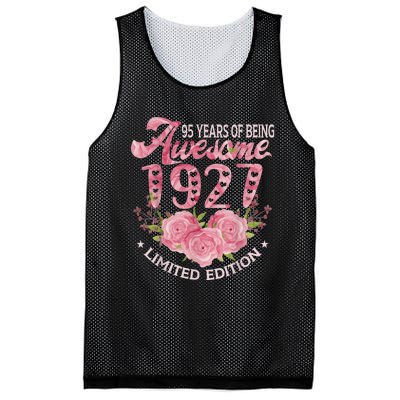 95 Year Old Pink Vintage 1927 bday gift 95th Birthday Wo Mesh Reversible Basketball Jersey Tank