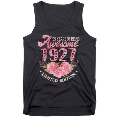 95 Year Old Pink Vintage 1927 bday gift 95th Birthday Wo Tank Top