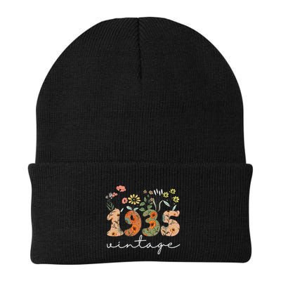 90 Years Old Vintage 1935 90th Birthday Wildflower Gift Beanie