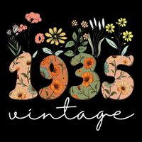 90 Years Old Vintage 1935 90th Birthday Wildflower Gift Baby Bodysuit