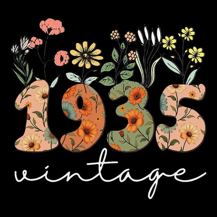 90 Years Old Vintage 1935 90th Birthday Wildflower Gift Baby Bodysuit
