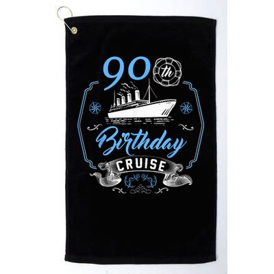 90 Year Old B-Day Funny 90th Birthday Cruise Group Friends Golf Towel