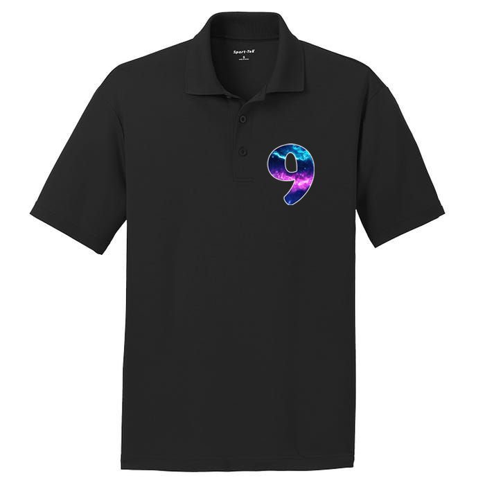 9 Years Old Birthday  Astronaut Gifts Space 9th B-Day PosiCharge RacerMesh Polo