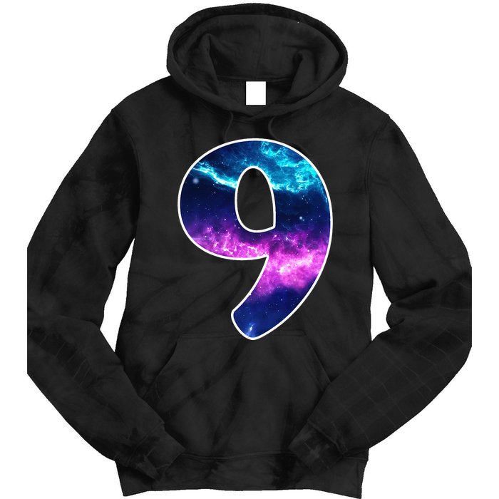 9 Years Old Birthday  Astronaut Gifts Space 9th B-Day Tie Dye Hoodie