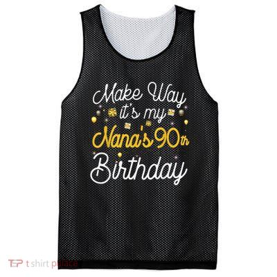 90 Year Old Nana Birthday It'S My Nana'S 90th Birthday Mesh Reversible Basketball Jersey Tank