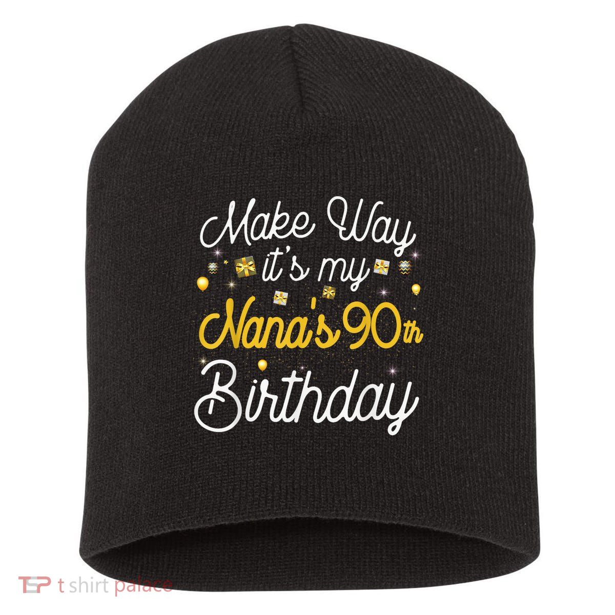 90 Year Old Nana Birthday It'S My Nana'S 90th Birthday Short Acrylic Beanie