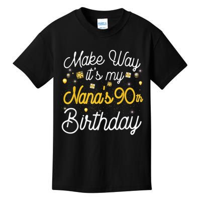90 Year Old Nana Birthday It'S My Nana'S 90th Birthday Kids T-Shirt