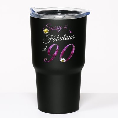 90 Year Old Sassy & Fabulous Floral 1935 90th Birthday Tumbler