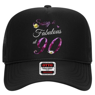 90 Year Old Sassy & Fabulous Floral 1935 90th Birthday Hat