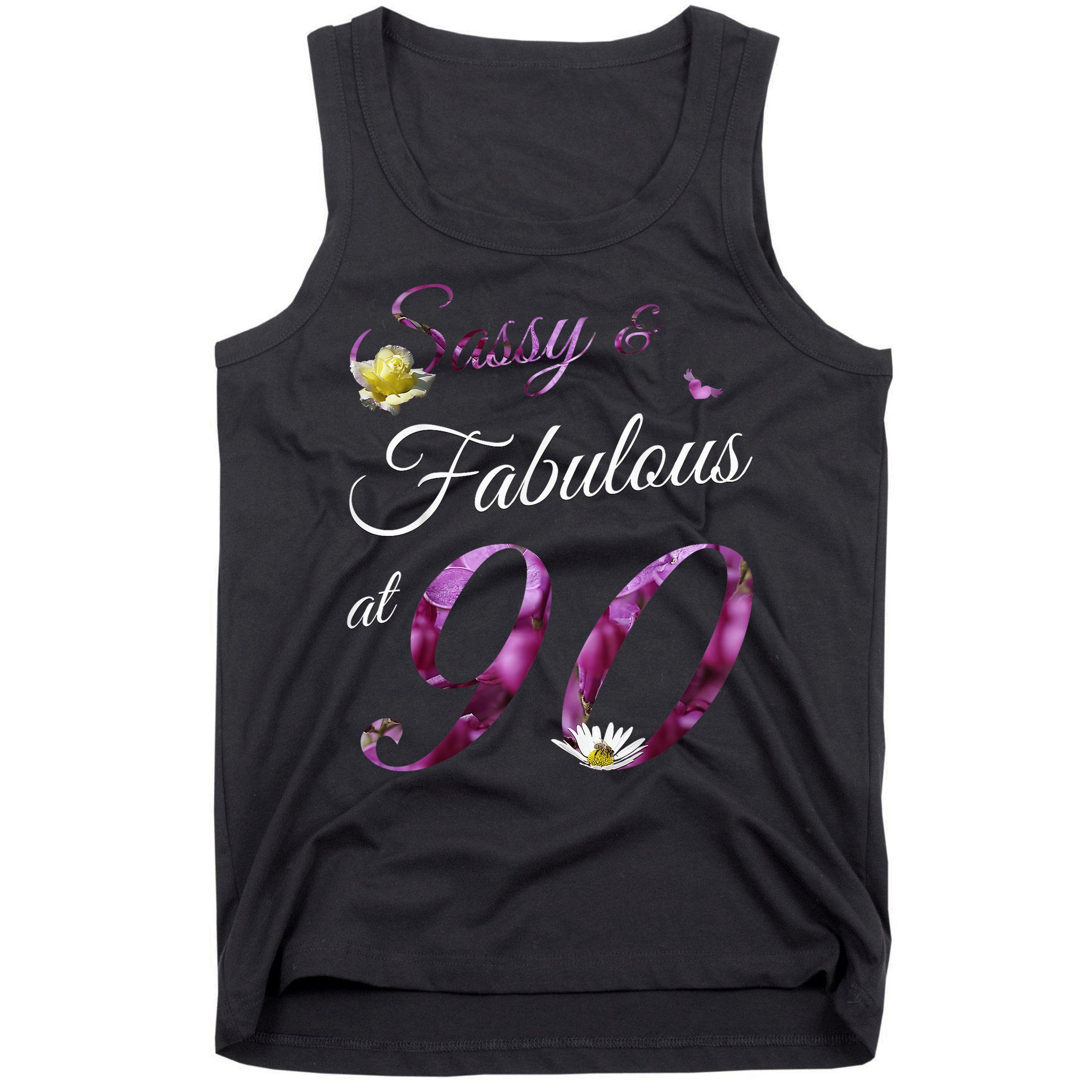 90 Year Old Sassy & Fabulous Floral 1935 90th Birthday Tank Top
