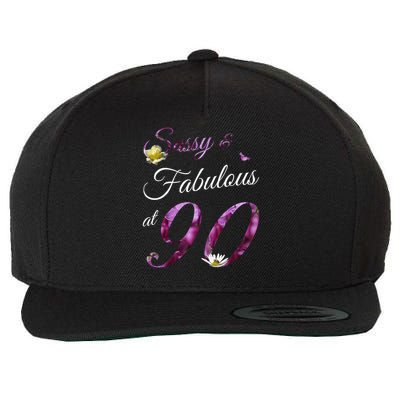 90 Year Old Sassy & Fabulous Floral 1935 90th Birthday Wool Snapback Cap