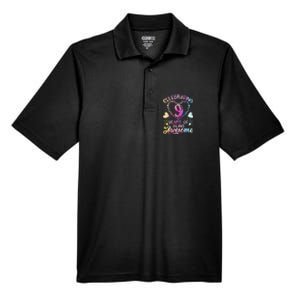 9 Years of Being Awesome 9 Years Old 9th Birthday Tie Dye Men's Origin Performance Pique Polo