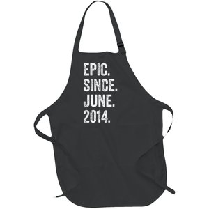 9 Years Old Epic Since June 2014 9th Birthday Full-Length Apron With Pockets