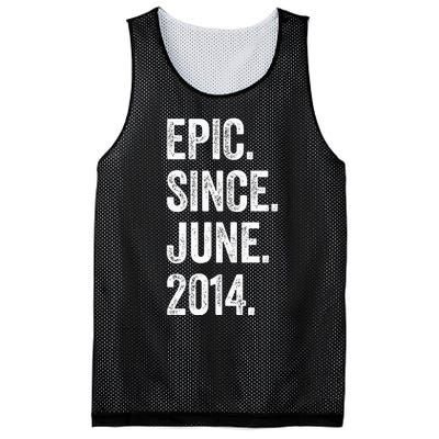 9 Years Old Epic Since June 2014 9th Birthday Mesh Reversible Basketball Jersey Tank