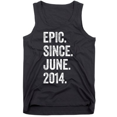 9 Years Old Epic Since June 2014 9th Birthday Tank Top