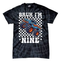 9 Years Old Boy Girl Bruh IM 9 Birthday Monster Truck Tie-Dye T-Shirt