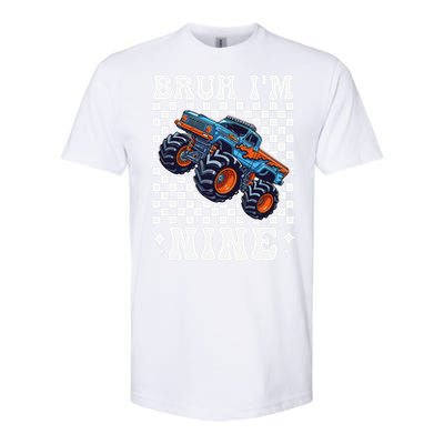 9 Years Old Boy Girl Bruh IM 9 Birthday Monster Truck Softstyle CVC T-Shirt