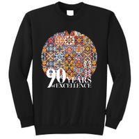 90 Years Of Excellence Spanish Tile Birthday Design Sweatshirt