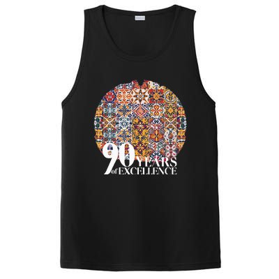 90 Years Of Excellence Spanish Tile Birthday Design PosiCharge Competitor Tank