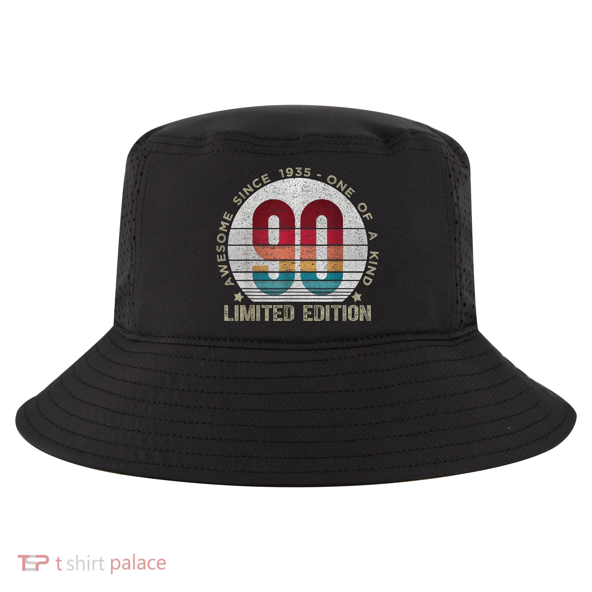 90 Year Old Vintage 1935 Limited Edition 90th Birthday Cool Comfort Performance Bucket Hat
