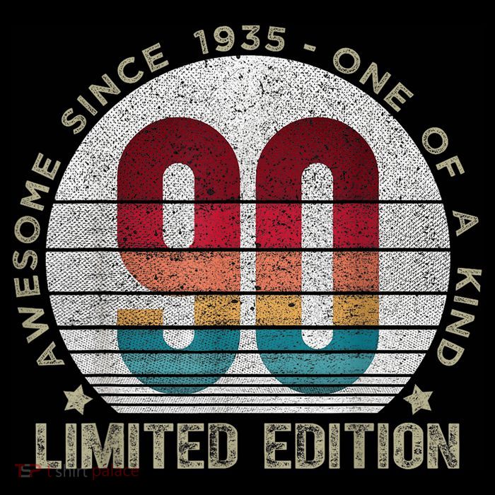 90 Year Old Vintage 1935 Limited Edition 90th Birthday T-Shirt