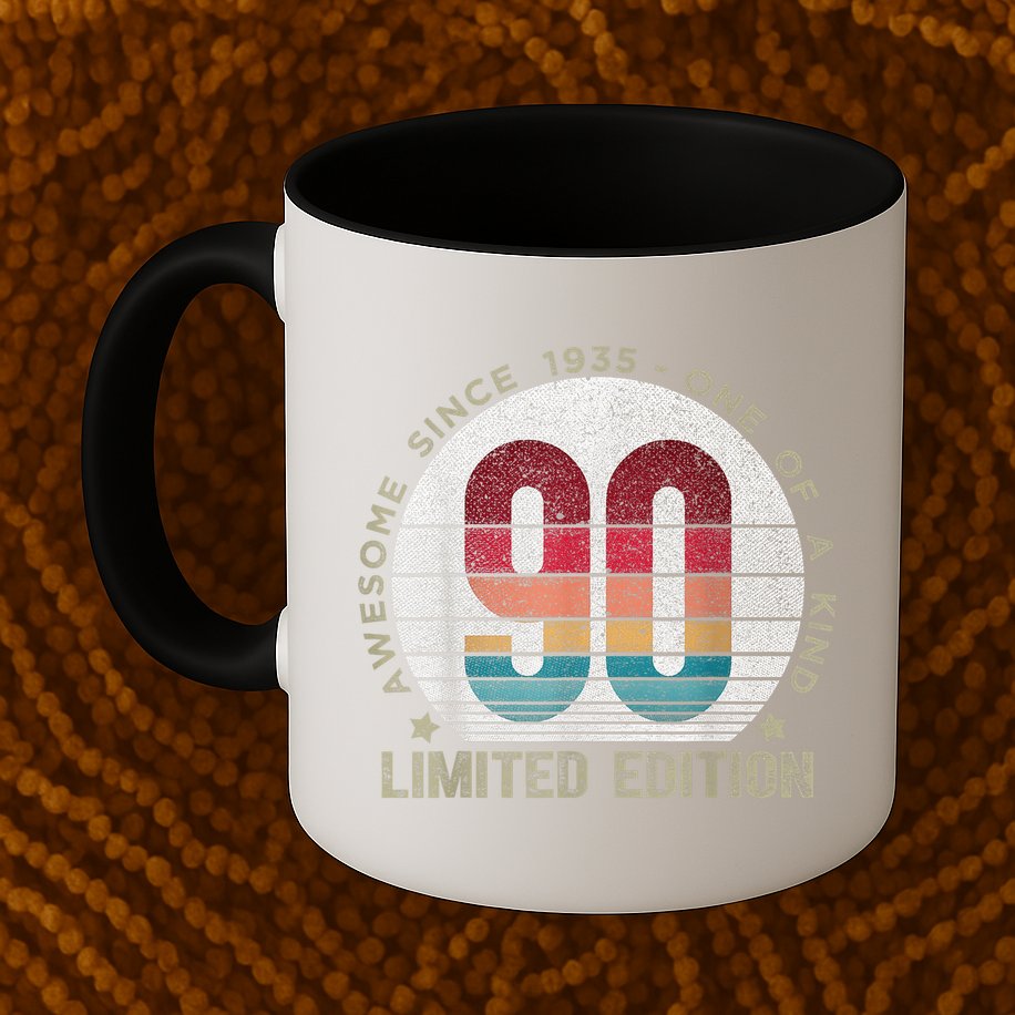90 Year Old Vintage 1935 Limited Edition 90th Birthday Mug