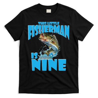 9 Year Old Fishing Outfit For Fishing Birthday Party T-Shirt